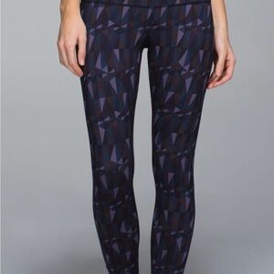 Lululemon Wunder Under Pant Stained Glass Love Nightfall Black 4